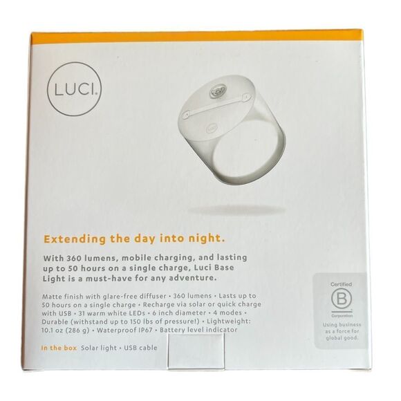 MPOWERD Luci Base: All-in-One Solar Inflatable Light + Phone Charger - Picture 4 of 17